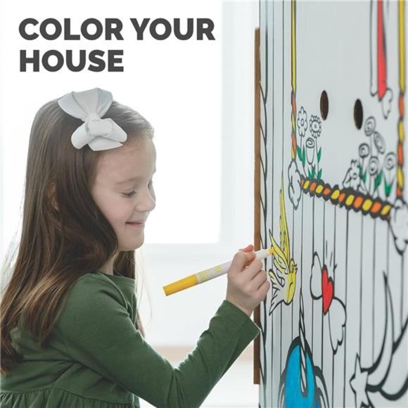 Play Unicorn Playhouse, Cardboard Playhouse and Craft Activity for Kids - Picture 3 of 6